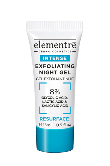 elementrē 8% Glycolic, Lactic & Salicylic Acids Exfoliating Night Gel 15 ml Deluxe Sample