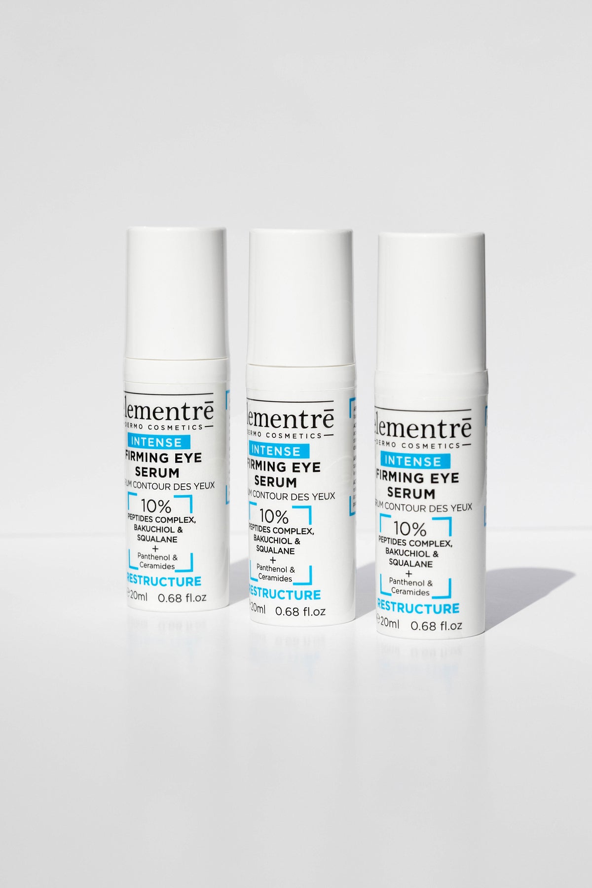 elementrē Firming Eye Serum on product stand