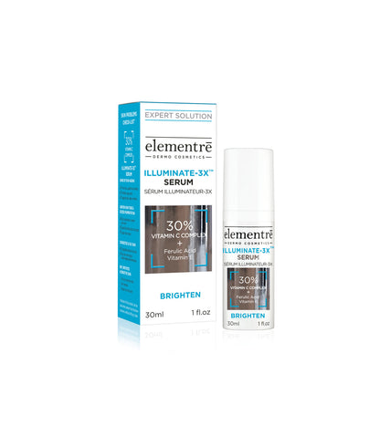 elementrē Illuminate-3X Serum — 30% Vitamin C Complex — 30 ml pack shot